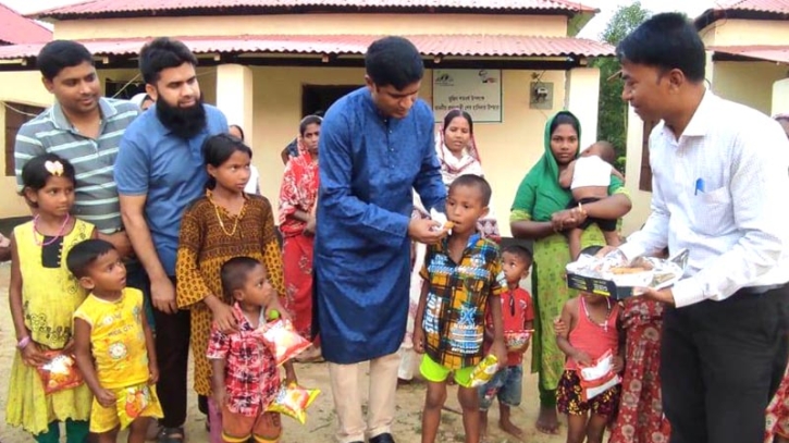 দুর্গাপুরে সুবিধাবঞ্চিত শিশুদের নিয়ে ইউএনও‘র ঈদ আয়োজন