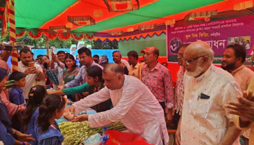 কেন্দুয়ায় স্কুল মিল্ক ফিডিং কর্মসূমি উদ্বোধন 