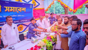 নবাগত পুলিশ সুপার আগমন উপলক্ষে ঝিনাইগাতী থানা পুলিশের সুধী সমাবেশ