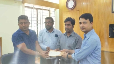 ঝিনাইগাতী ভূমি অফিসে প্রায় ৫৯ লাখ টাকা পরিশোধ করলেন বন বিভাগ