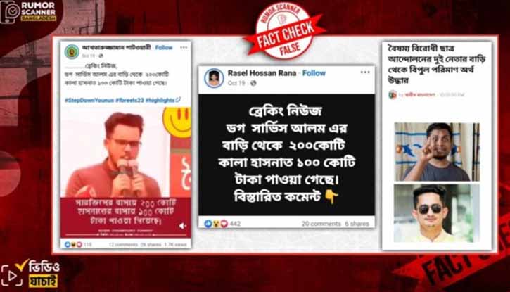 হাসনাত-সারজিসের বাসায় কোটি টাকা পাওয়ার দাবি ভুয়া হাসনাত-সারজিসের বাসায় কোটি টাকা পাওয়ার দাবি ভুয়া