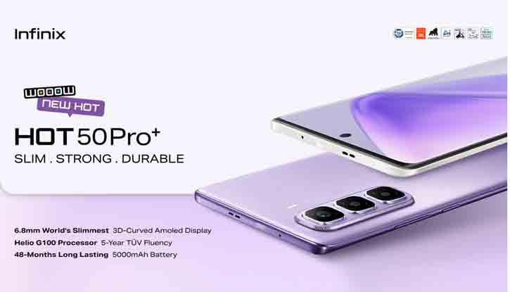 Infinix HOT 50 Pro+ launched with world’s slimmest 3D-surved SlimEdge design Infinix HOT 50 Pro+ launched with world’s slimmest 3D-surved SlimEdge design