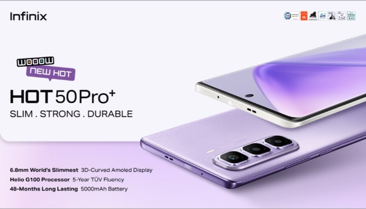 Infinix HOT 50 Pro+ launched with world’s slimmest 3D-surved SlimEdge design Infinix HOT 50 Pro+ launched with world’s slimmest 3D-surved SlimEdge design