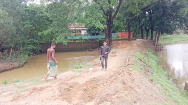 দুর্গাপুরে রাস্তা নির্মাণে ইউপি সদস্যের বিরুদ্ধে অনিয়মের অভিযোগ