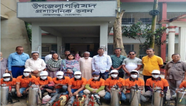 মোহনগঞ্জে ডেঙ্গু প্রতিরোধে মশক নিধন কার্যক্রমের উদ্বোধন