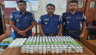 জৈন্তাপুরে পুলিশের অভিযানে ভারতীয় চিনি ও ঔষধ জব্দ