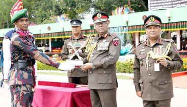 বিজিবি’র ১০০তম রিক্রুট ব্যাচের প্রশিক্ষণ সমাপনী কুচকাওয়াজ অনুষ্ঠিত