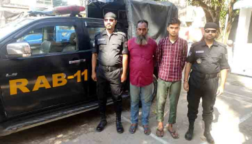 কুমিল্লায় র‌্যাবের হাতে ৪০কেজি গাঁজাসহ দুই মাদক ব্যবসায়ী গ্রেফতার