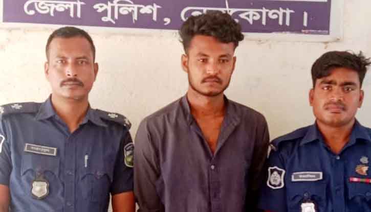 দুর্গাপুরে ভারতীয় ৯ বোতল মদসহ এক যুবক গ্রেপ্তার, আদালতে সোপর্দ 