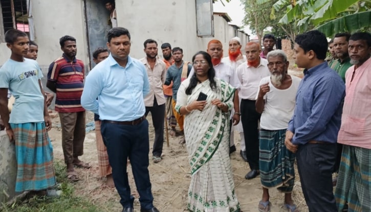 মোজাফরপুর আশ্রায়ন প্রকল্প পরিদর্শনে তাহমিনা আক্তার