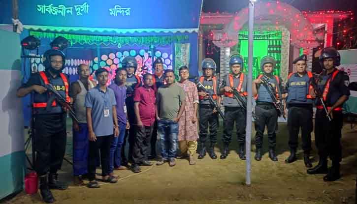সিলেটে শারদীয় দুর্গাপূজা ২০২৪ উপলক্ষে সার্বিক নিরাপত্তা ও আইন-শৃঙ্খলা জোরদার করেছে র‌্যাব-৯